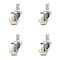 Service Caster 3 Inch Nylon Wheel Swivel 3/4 Inch Square Stem Caster Set SCC-SQ20S314-NYS-34-4 - alternate 1
